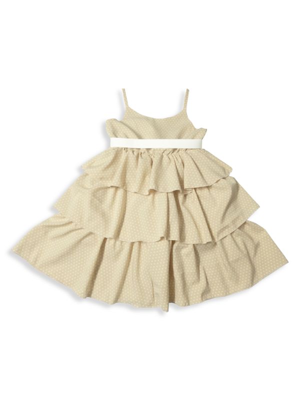 Joe-Ella Little Girl's Millie Dot-Print Tiered Dress